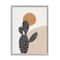 Stupell Industries Prickly Pear Terracotta Abstract Landscape Desert Sun in Gray Frame Wall Art